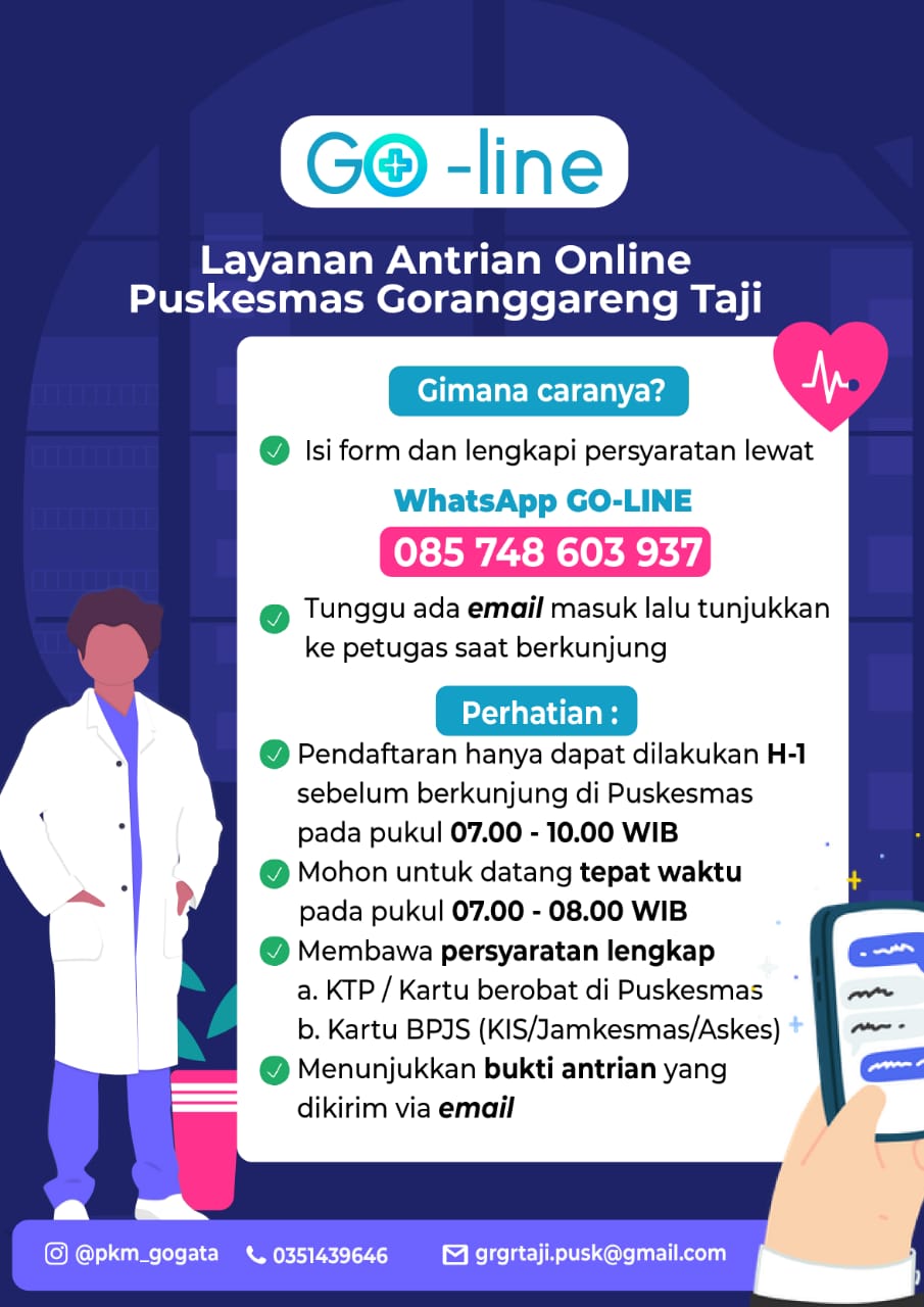 Layanan Pendaftaran Antrian Online | Puskesmas Gorang Gareng Taji